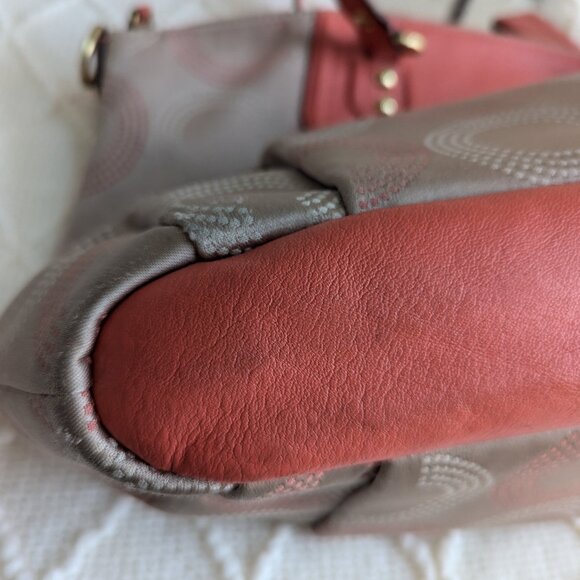 Coach A1420-F25183 Ashley dotted op art satchel beige, pace, gold - Picture 8 of 12